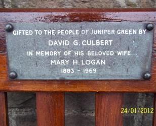 Refurbished park bench in Lanark Road